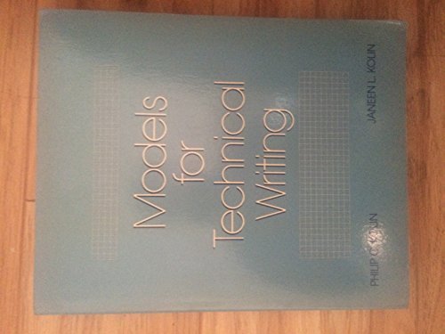 Models for Technical Writing 0312535872 Book Cover