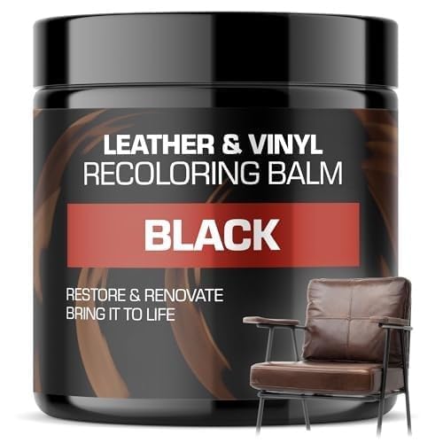Black Leather Recoloring Balm – Premium Leather Repair Kit for Couches, Car Seats, Belts, and Boots – Restores Color and Revives Upholstery with Easy Application-image-15