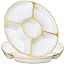 WHITE WITH GOLD RIM