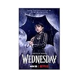 bnyesa Wednesd Poster sur toile de la série TV américaine en streaming 2023 - Décoration pour chambre à coucher, bureau, chambre, cadeau - 40 x 60 cm