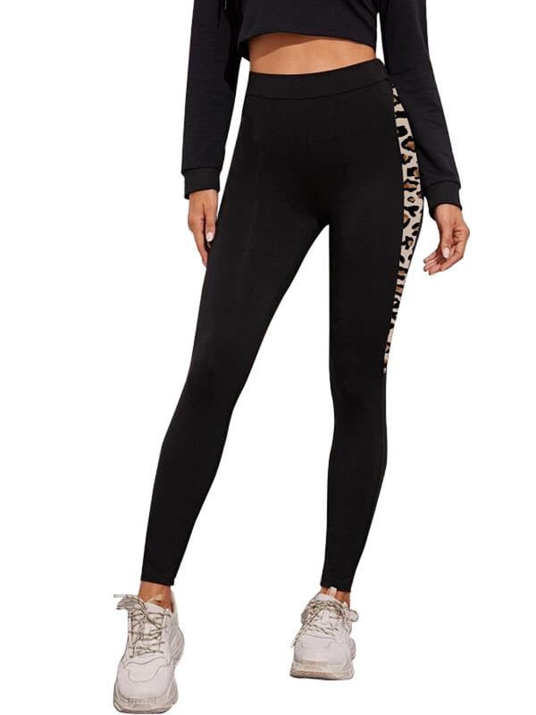 Image of DTR FASHION Women's Black Stretchable Cotton Blend Casual Jegging