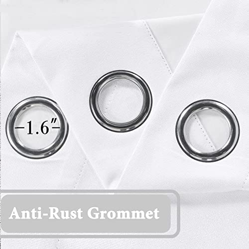 H.versailtex 100% Blackout Linen Curtain 108 Inch Long For Bedroom Thermal Insulated Textured Linen Look Curtain Draperies Energy Saving Window Curtain Living Room Curtain 1 Panel - Pure White #TOP3