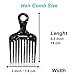 MANETURAL 14MX Long-Tooth Comb/Afro Hair Lift Combs for Women's Curls and Men's Beards - Hand-Made, Hand-Crafted Beauty for Effortless Styling (black, 2 PACK)