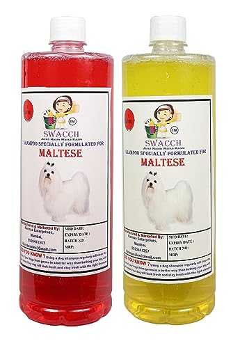 Image of Dog Swacch Shampoo Specially Formulated For Maltese (2 Liters) (Combo Pack Of 2) Jasmine & Lemon