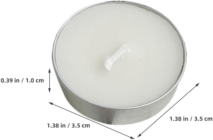 ULTECHNOVO Tea Light Candles, 100pcs White Paraffin Wax Tealights