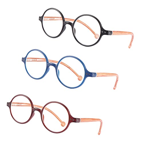 Image of Round Reading Glasses for Women Men Blue Light Blocking Circular Readers Unisex Ultra Lightweight Circle Eyeglasses