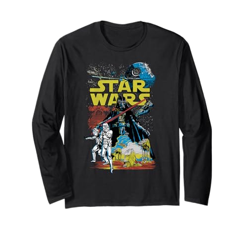 T-shirt Star Wars Rebel Classic Poster à manches longues pour homme et femme en coton noir