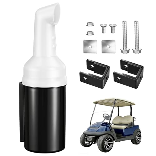 FIXHAWK Golf Cart Sand Bottle with Holder, Golf Sand Bottle for Club Car/EZGO/Yamaha Models with 1" Tube Bracket, No Drilling Large Capacity and Easy to Install, 1PCS