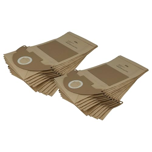 vhbw 20x bolsa compatible con Kärcher 3001 Plus, 3001, 2601, 2501, 2601 plus, A 2120, 2501TE aspiradora - 42,5 cm x 24,8 cm marrón