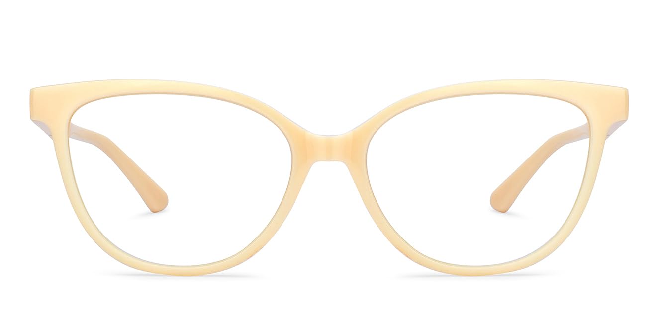 LENSKART BLU | Zero Power Blue Cut Computer Glasses | Anti Glare, Lightweight & Blocks Harmful Rays | Cream White Full Rim Cat Eye | 100% UV Protected | For Womens | Large | LB E14452 (B0D31ZGYG3) Amazon Price History, Amazon Price Tracker