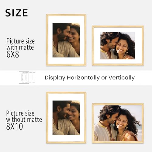 Image of Art Street Premium Photo Frame for living room, Classic Aesthetic Design Photo Frames for Photograph, Art Work, Kids Room Set of 9 (8x10 Inch, Beige)