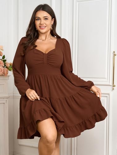 Image of SCOMCHIC Women's Plus Size Cocktail Mini Short Dress