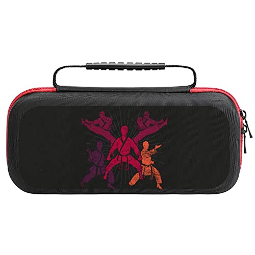 Karate Martial Arts Storage Case for Switch Game Console and Accessories, Traveling Carrying Case Bag Game Bag