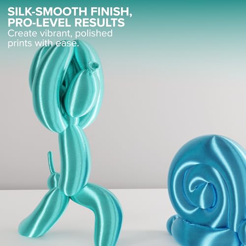 Image of Polymaker Panchroma Silk PLA Filament 1.75mm for 3D Printing, 1kg, Teal | Neatly Wound, High-Gloss Finish PLA, Easy Print & Smooth Feeding, Compatible with Bambu Lab & Most 3D Printers