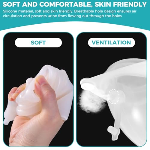 Wearable Urinary Drainage Bag for Men(2000 ML*1+1000 ML*2) ，Reusable Urine Collection Bag，Urinary Drainage Bag System，Elderly Urinalfor Bedridden Patients（Blue)