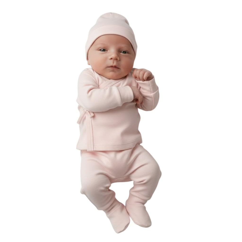 FILLY AND COLT "Sterilized Infant Kit – 9 -Piece Set| Includes Smart knot Top, Pant, Cap, Mittens, Booties, Layered nappy and Towel for unisex |100% cotton (0-4Months, 2.5 kg to 5.5 kg)-image-26