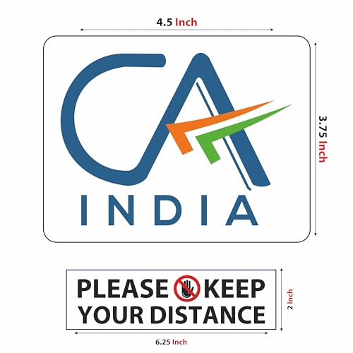 Image of CA Stickers Updated 2024 Logo & Keep Distance Sticker for Bike with Back Side Pack of 2 CA + 2 Keep Your Distance Size 4.5 Inch* X 3.75 Inch* Multicolour