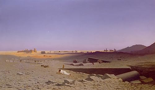 Impresión abstracta de alta calidad Ruinas de Palmira, cuadro al óleo clásico de 60x90cm
