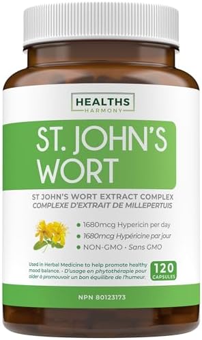 St. John's Wort - 120 Capsules (Non-GMO) - Saint Johns Wort Extract for Mood & Restlessness