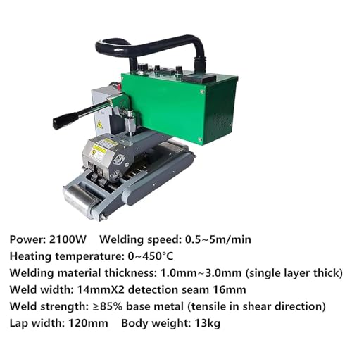 Máquina de soldadura de plástico para geomembrana de HDPE, kit de soldador de cuña caliente, sella películas gruesas de PVC EVA en túneles y espacios de arrastre