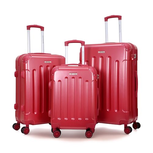 Image of AMERICAN TRAVELLER Rockstar Polycarbonate Trolley Bag | Set of 3 | Lightweight Durable Hard Shell | TSA Type Lock | Anti-Theft Zip | 360 Disc Spinner Wheels | Telescopic Handle.