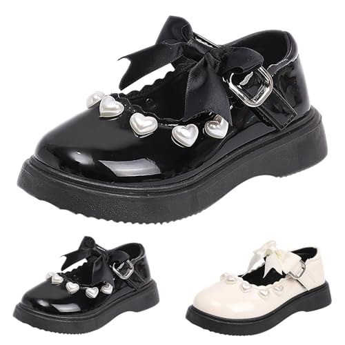 Girls Mary Jane Shoes Pearl Elegant Cute Sole Rubber Sneakers School Uniform Wedding Shoes Kids Non Slip Lightweight3