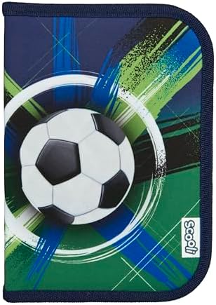 Scooli - Gefülltes Schüleretui Soccer Champ - Federmäppchen mit hochwertigen Stiften & Zubehör - Ideal für Schule, Freizeit und unterwegs - ab 6 Jahren
