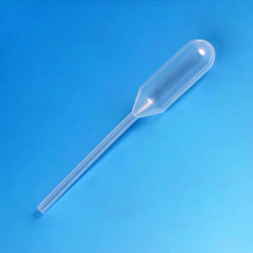 Globe Scientific 139040 LDPE Narrow Stem Transfer Pipet, Non-Sterile, Large Bulb, 15.0mL Capacity, 155mm Length, Pack of 2500