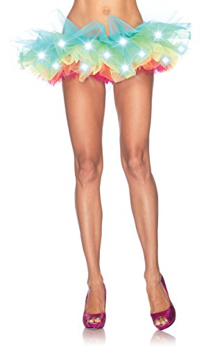 Leg Avenue Women's Led Light Up Rainbow Neon Tutu
