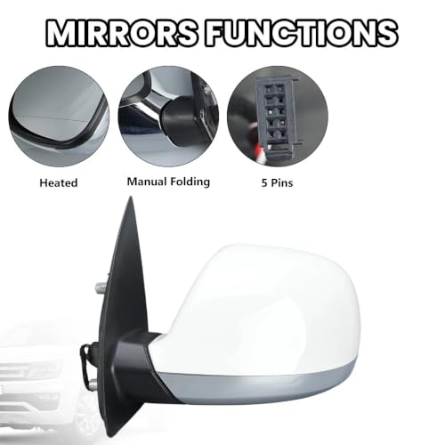 Rétroviseur latéral VW Amarok 2013-2023 manuel pliant miroir d'angle mort - 4
