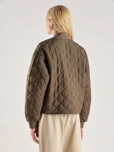 Calvin Klein Damen Bomberjacke Quilted Jacket Dünn, Grün (Tarmac), S – Ansicht 4