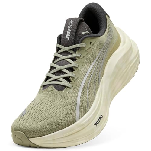 PUMA Men's Magmax Nitro X Terrains Running Shoes, Lux Army/Warm White/Dusky Grey, 12 M US