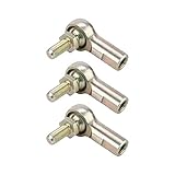 Speedway Motors Steel 1/4 Inch RH Female Heim Joint Rod Ends with Stud - Build Linkage with Ease - Hex Built-in for Easy Installation - Set of 3
