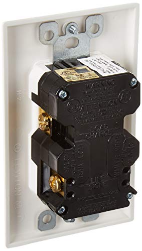 Leviton 5380-W 20 Amp, 125 Volt, Decora Plus Duplex Surge Suppressor Receptacle, Straight Blade, Industrial Grade, Self Grounding, Surge With Indicator Light, White #TOP2