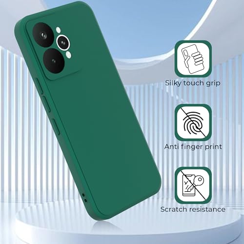 Image of A rtistque Back Cover Case for Realme 15 Pro with Camera Protection | Shockproof TPU|Stylish Protective Design|Slim Fit|Ultra Matte| Back Cover - Green