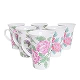 Kaffeetassen 6 Stück Coffee Mäser Domestic Porzellan Kaffeepot Kaffeebecher extra groß 35cl