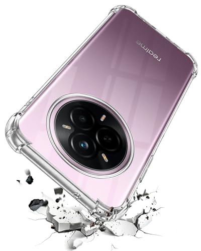 Image of Jkobi Shockproof Crystal-Clear Back Cover for Realme 14 Pro (Anti Yellow Case | Drop & Camera Protection | Hard Polycarbonate)