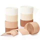 NICROHOME Wedding Party Decorations, 8 Rolls Creamy White Crepe Paper Streamers, Tassels Streamer fo