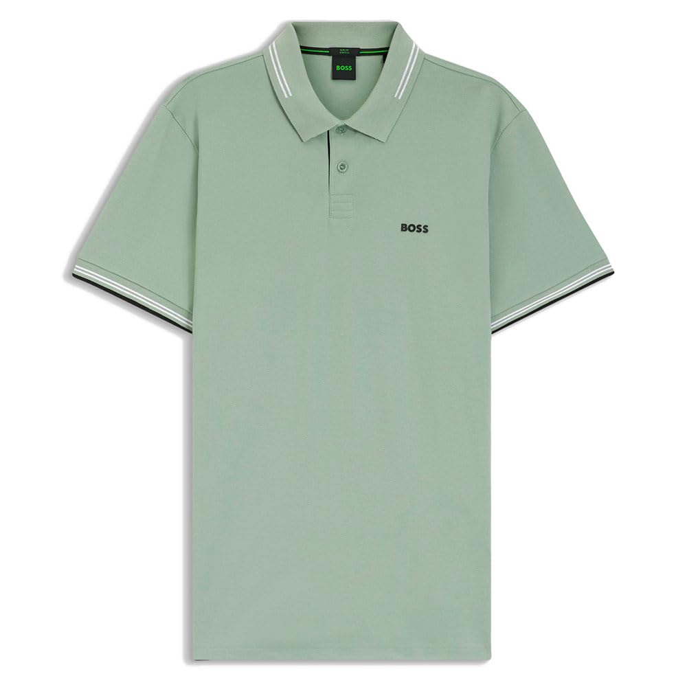 BOSS Men's Polo Shirt, Open Green 359, XL