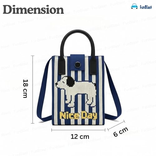 Image of FunBlast Crossbody Mobile Sling Bag for Women - Stylish Phone Pouch with Strap & Silicone Handle, Keychain, Coin, Cosmetics Purse, Cute Utility Bag for Girls & Women