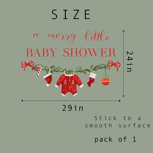 Vinilo decorativo para baby shower Navidad 29x24 in miniatura 5