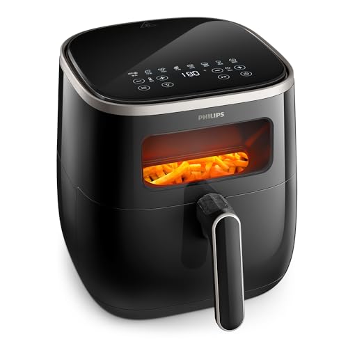 Philips Airfryer XL Serie 3000 Heißluftfritteuse – 5,6 L (1 kg), Rapid Air Technologie, 14 Kochfunktionen, Touchscreen mit 7 Programmen, Sichtfenster, HomeID Rezepte App (HD9257/88) Philips Airfryer XL Serie 3000 Heißluftfritteuse – 5,6 L (1 kg), Rapid Air Technologie, 14 Kochfunktionen, Touchscreen mit 7 Programmen, Sichtfenster, HomeID Rezepte App (HD9257/88)