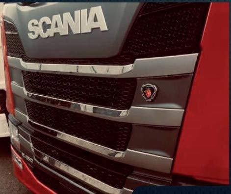 24/7Auto 4 Edelstahl-3D-Frontgrill-Dekorationen für Scania S R Next 2016+ Trucks