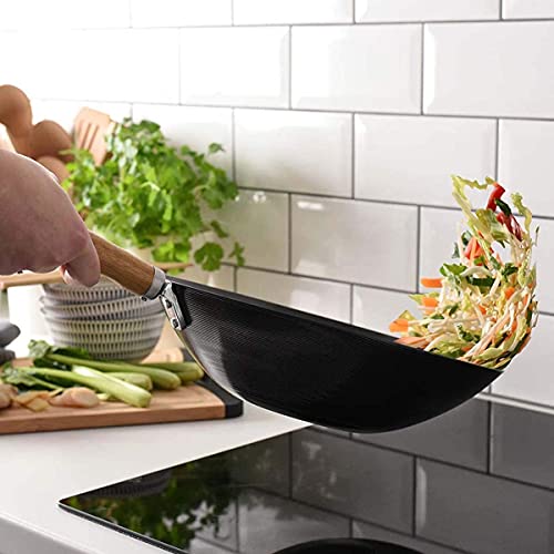 Wok Pan Antiadherente Acero Inoxidable 40cm miniatura 3