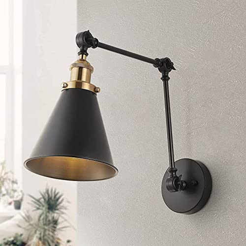 Jonathan Y Jyl7462A Rover 7" Farmhouse Industrial Adjustable Arm Metal Led Wall Sconce Rustic Bohemian 2700K Led 4W Bulb For Entryway Lobby Kitchen Bathroom Bedroom Living Room Hallway, Black #TOP4