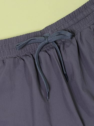 Image of TECHNOSPORT Men's Solid Slim Fit Sports Shorts TS Flexi Quick Dry Polyester Drawstring with Pockets UPF50+ for Gym Running Workout Anti Odour