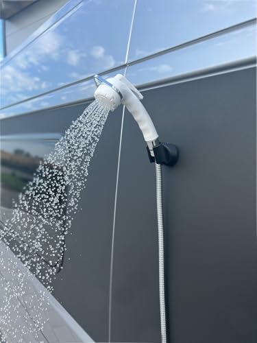 magnetischer Duschbrausenhalter BASIC Duschkopf Halter Halterung mit Magnet und Metall-Haftpad ideal für Camping Wohnmobile Van Caravan Kastenwagen