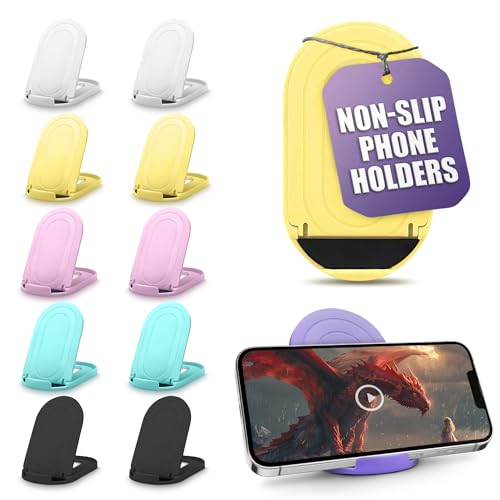12 Pcs Cell Phone Stand for Desk – Stable Cell Phone Holder Bulk Pack, Adjustable Design with Silicone Pads, Fits 4–7.9" Devices – Cellphone Stand for Desk with Anti-Slip Base & Secure Positioning