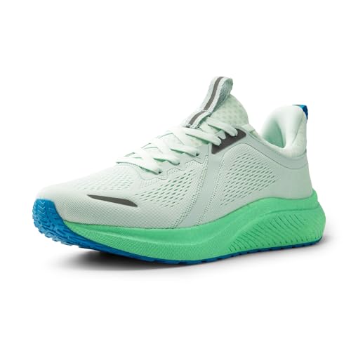 Men's Slip On Walking Shoes DreamLife Non Slip Athletic Gym Workout Comfortable Lightweight Running Tennis Sneakers 11.5 Green