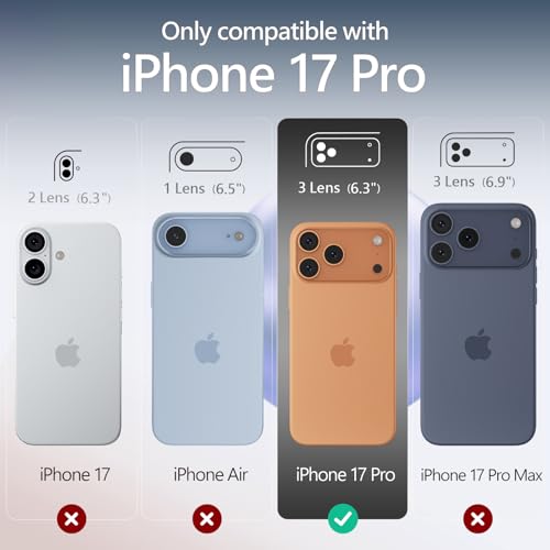Image of FireNova Magnetic for iPhone 17 Pro Case, Compatible with MagSafe, [Integrated Silicone Camera Control Button] [Camera Protection] Anti-Scratch Microfiber Lining Phone Case, 6.3 inch, Black